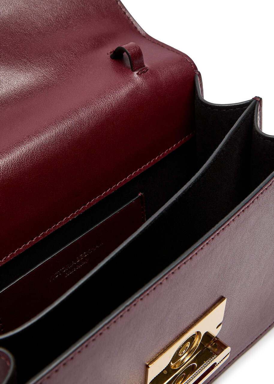 Victoria Beckham Dorian Mini Grained-leather top Handle bag - Burgundy - One Size