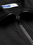 AFFIX - Audial Printed Cotton-Jersey Half-Zip Sweatshirt - Black