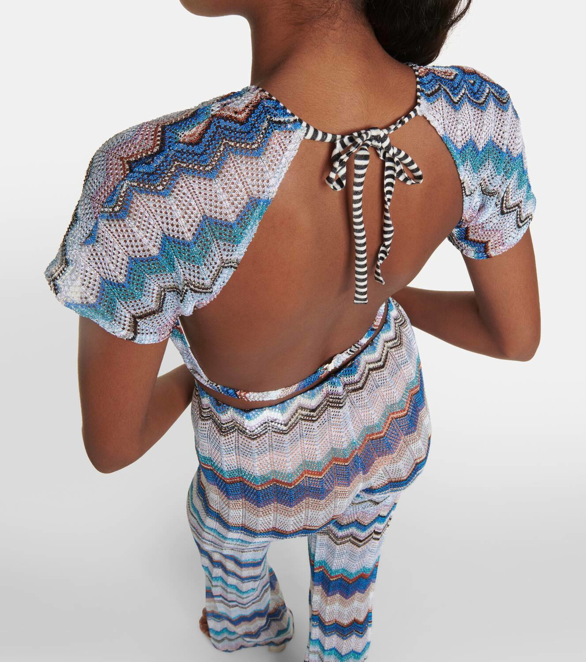 Missoni Mare Zig Zag open-knit crop top