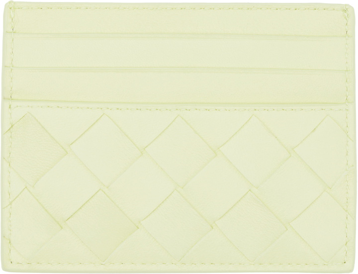 Photo: Bottega Veneta Yellow Intrecciato Card Case