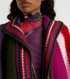 Pucci Colorblocked wool cape