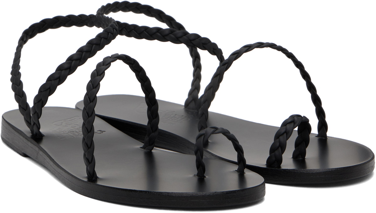 Ancient Greek Sandals Black Eleftheria Sandals