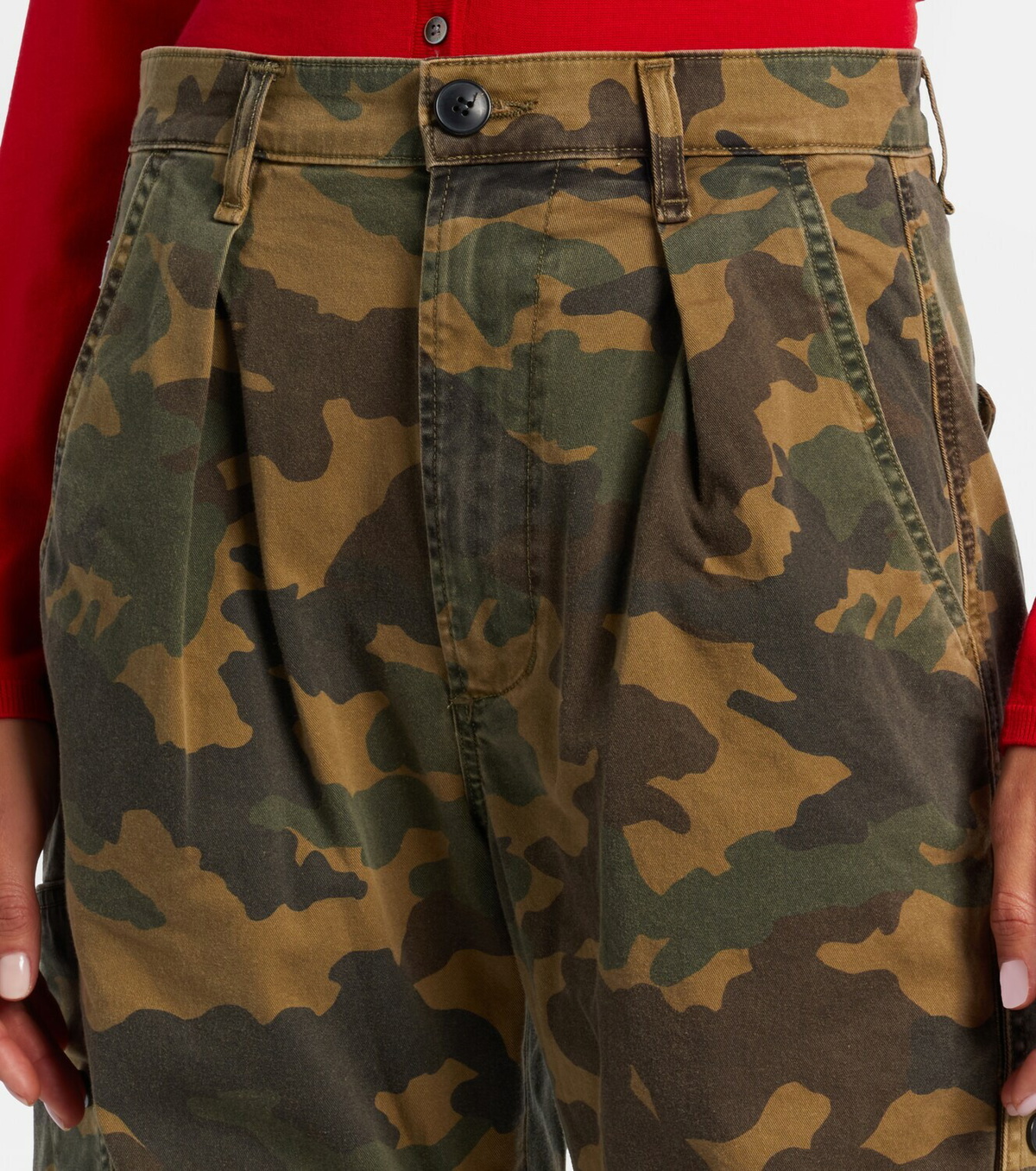 Citizens of Humanity Flight camouflage twill barrel-leg pants