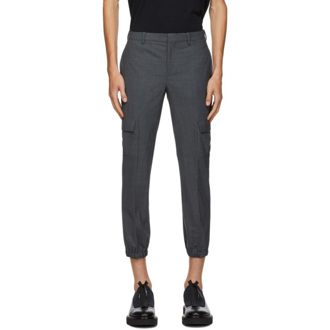 パンツ Neil Barrett Wool Cargo Trousers Neil Barrett Grey Wool Cargo Pants Neil Barrett