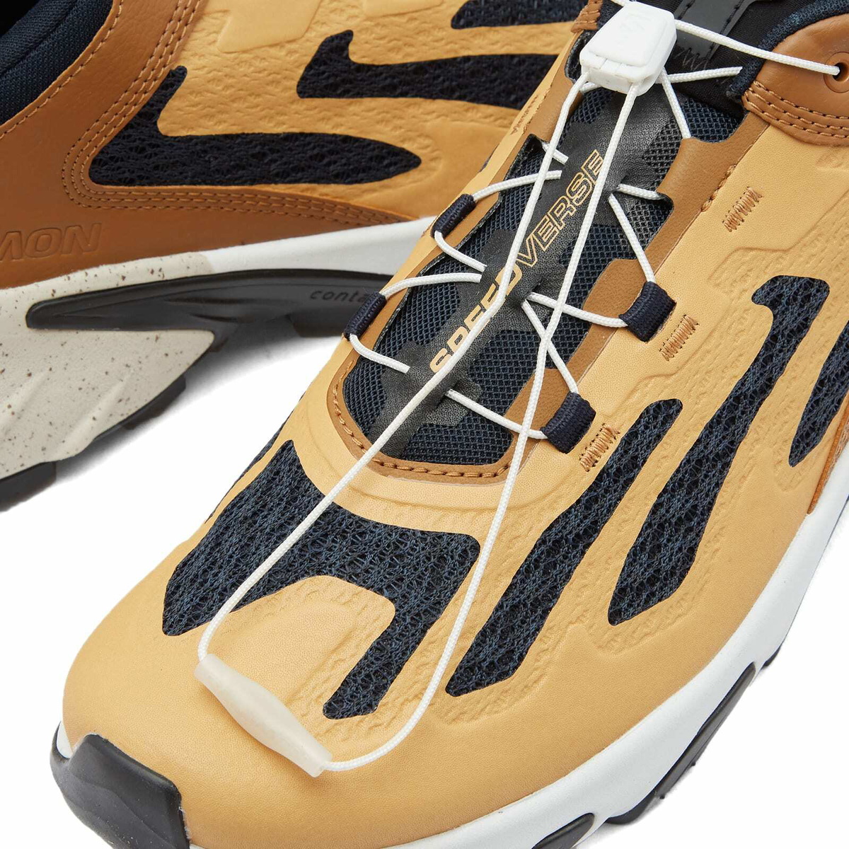 【Salomon】SPEEDVERSE PRG - RUBBER/DARK SAPPHIRE/TAFFY Salomon Men's Speedverse PRG Sneakers in Rubber/Dark