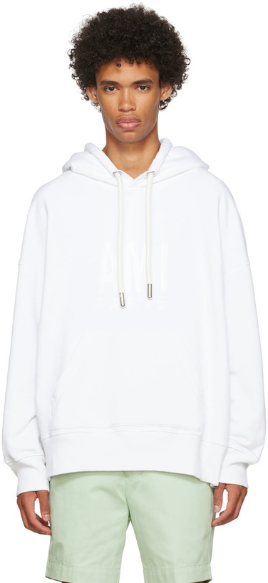 Photo: AMI Paris White 'Ami Paris' Hoodie