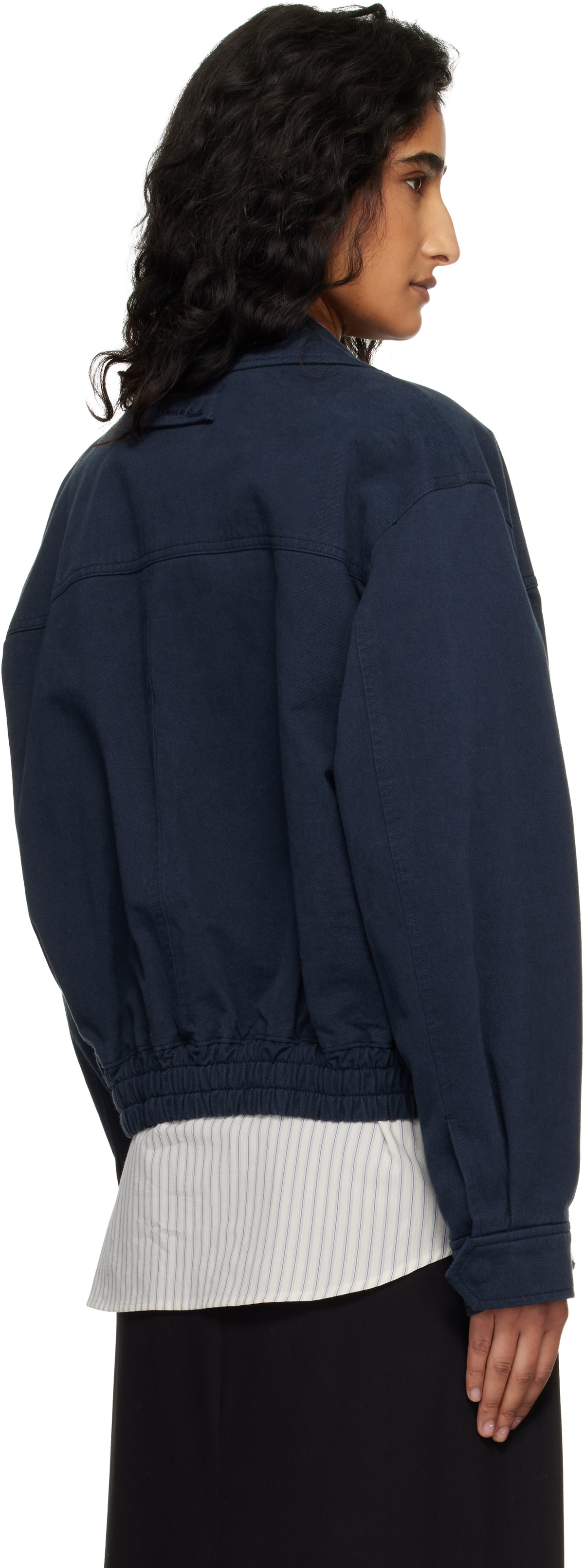 Dunst Navy Collared Blouson Jacket
