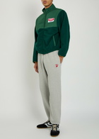 Cherry Los Angeles Racing Appliquéd Panelled Fleece Jacket Green