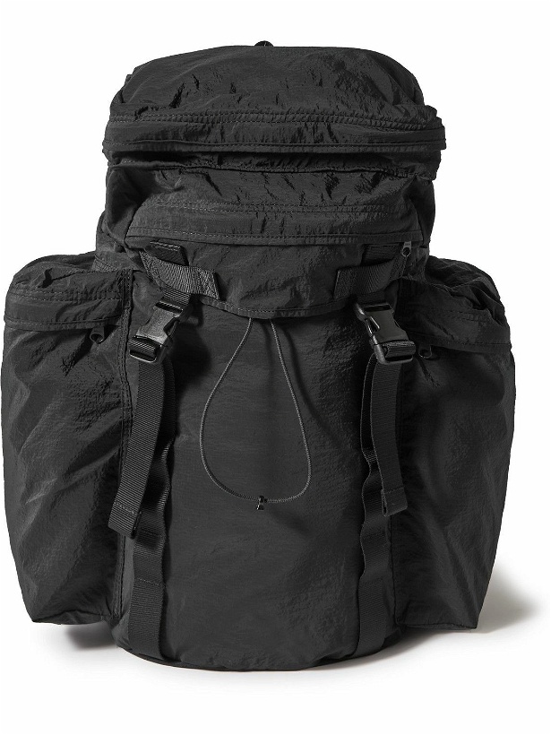 Photo: ARKET - Ash Webbing and Mesh-Trimmed Crinkled-Shell Backpack