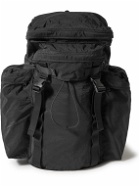 ARKET - Ash Webbing and Mesh-Trimmed Crinkled-Shell Backpack