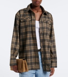 Róhe Checked wool-blend overshirt