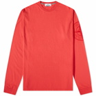 Stone Island Men's Long Sleeve Total Sleeve Logo T-Shirt in Red