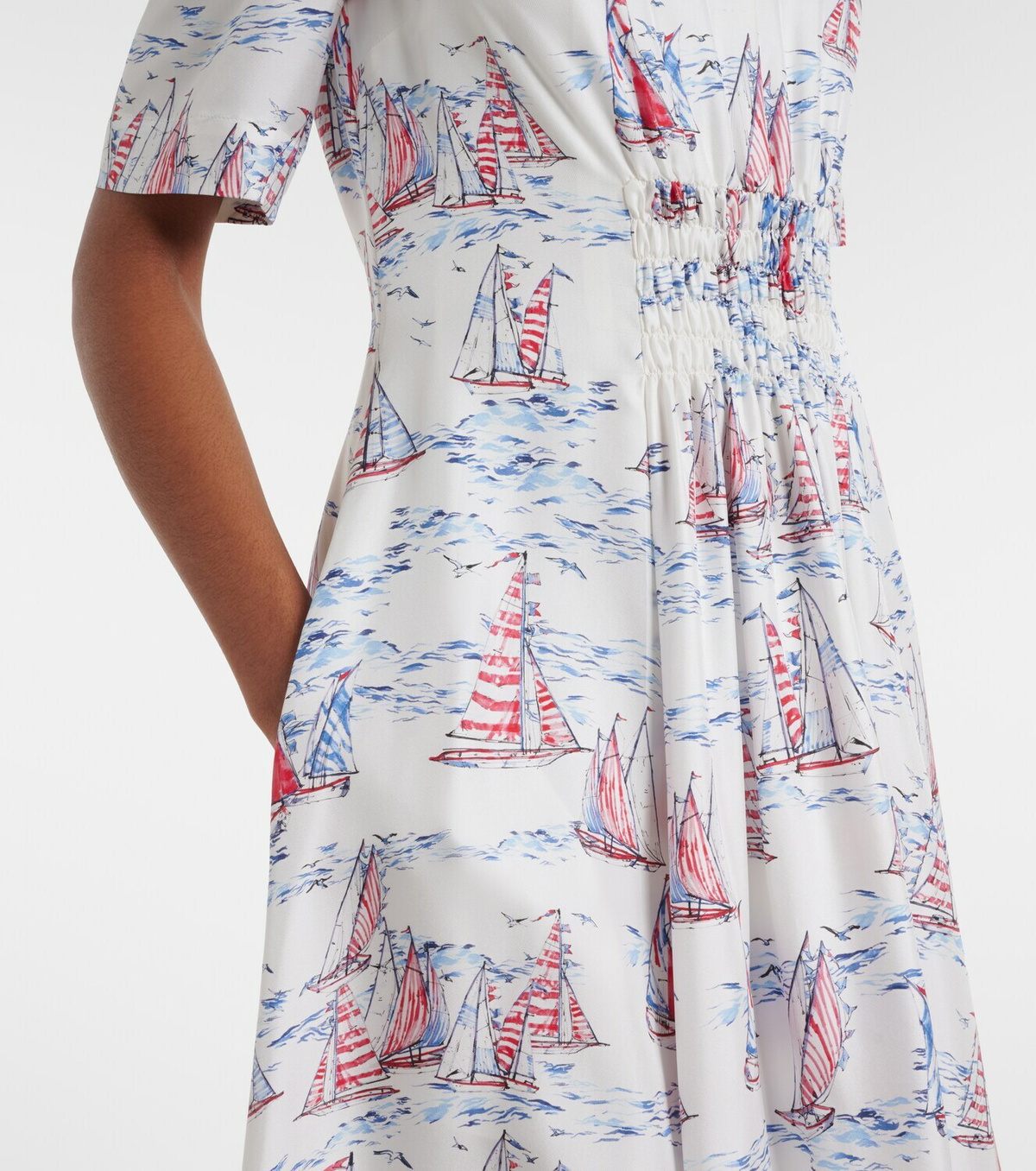Emilia Wickstead Khloe printed wool midi dress