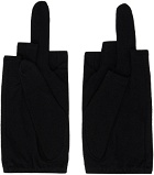 Yohji Yamamoto Black Finger Cut Gloves