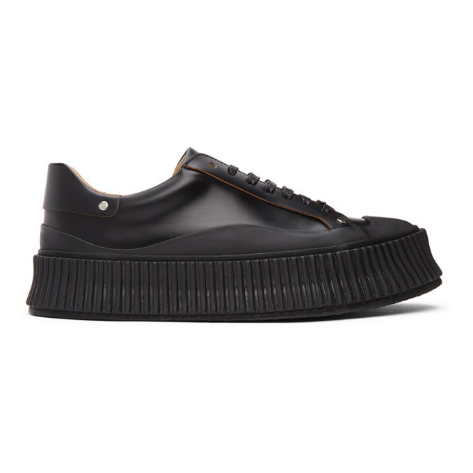 Photo: Jil Sander Black Vulcanized Sneakers