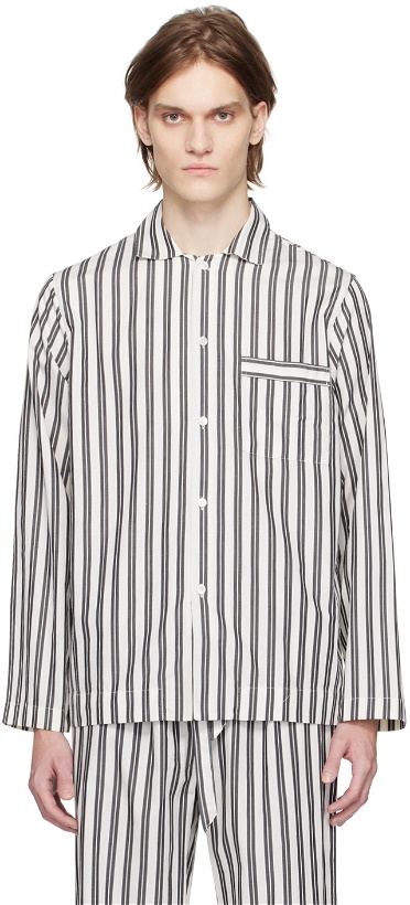 Photo: Tekla Off-White Striped Pyjama Shirt