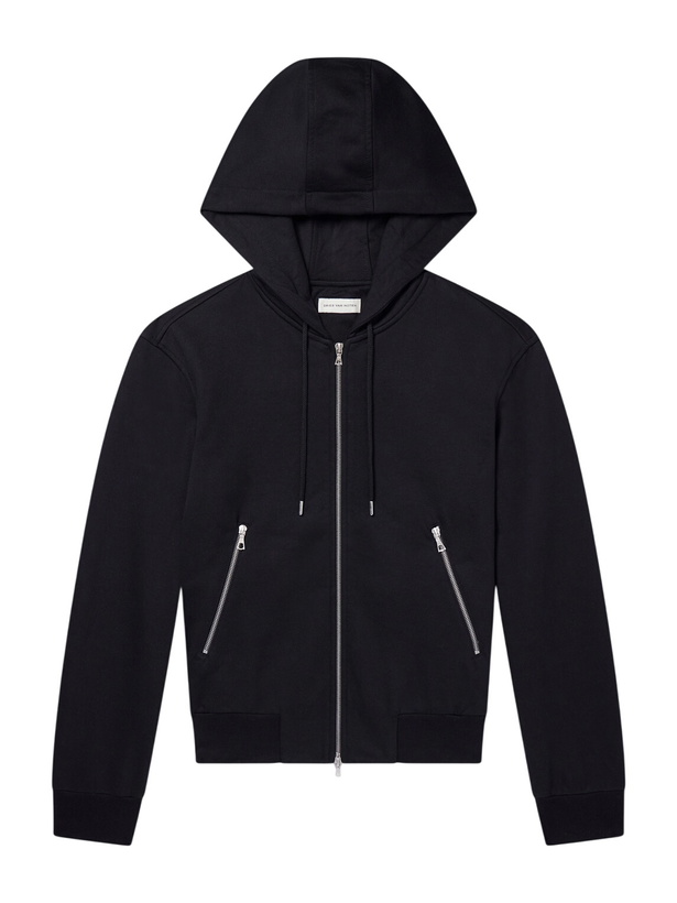 Photo: Dries Van Noten - Cotton-Jersey Zip-Up Hoodie - Black