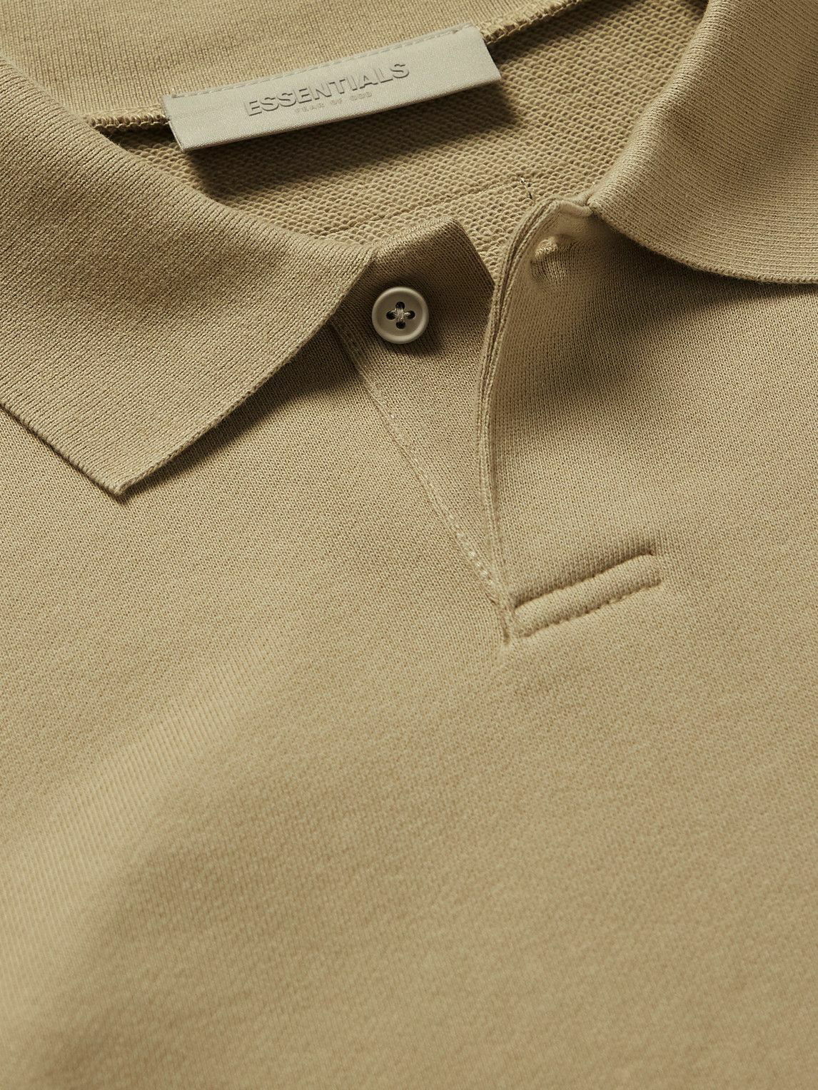 FEAR OF GOD ESSENTIALS - Logo-Flocked Cotton-Jersey Polo Shirt