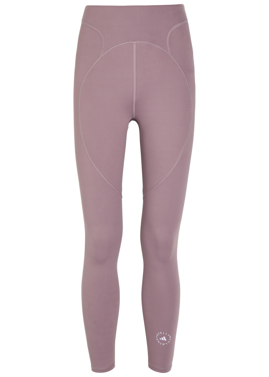 Adidas X Stella Mccartney 7/8 Stretch-jersey Cropped Leggings Purple