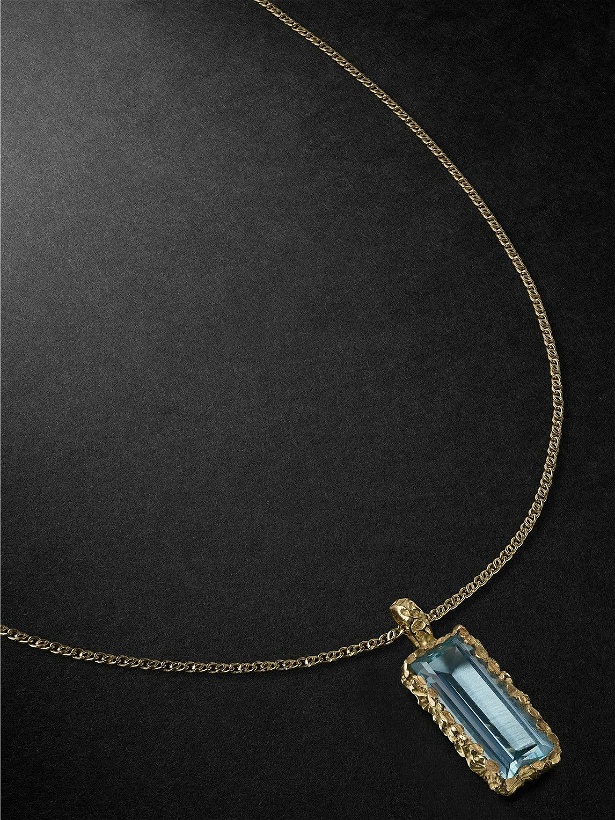 Photo: HEALERS FINE JEWELRY - Recycled Gold Aquamarine Pendant Necklace
