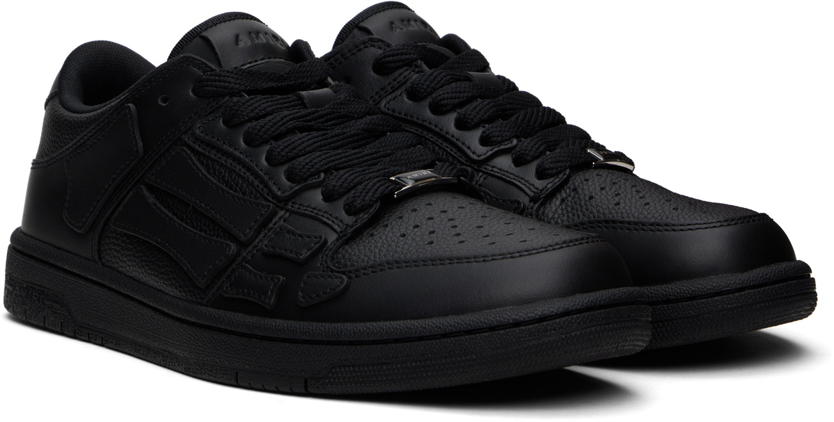 スニーカー Amiri Sneaker Skel Top Low Black In Leather And Suede SKEL-TOP LOW - Black | AMIRI
