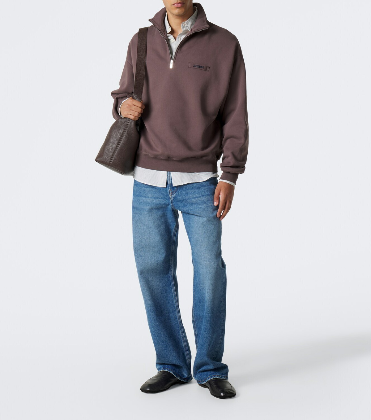 Jacquemus Camionneur half-zip cotton jersey sweatshirt