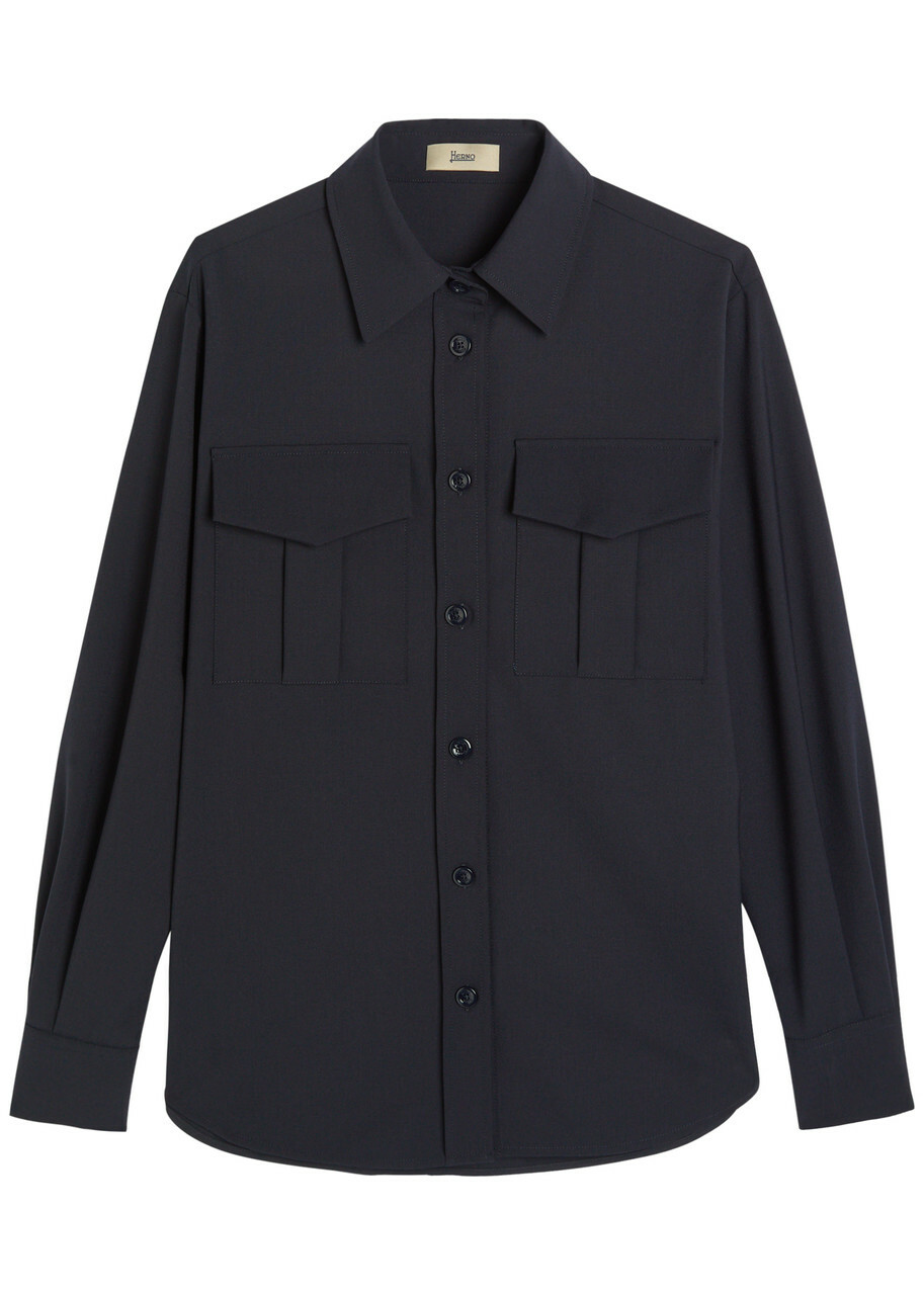 Herno Jersey Overshirt Blue