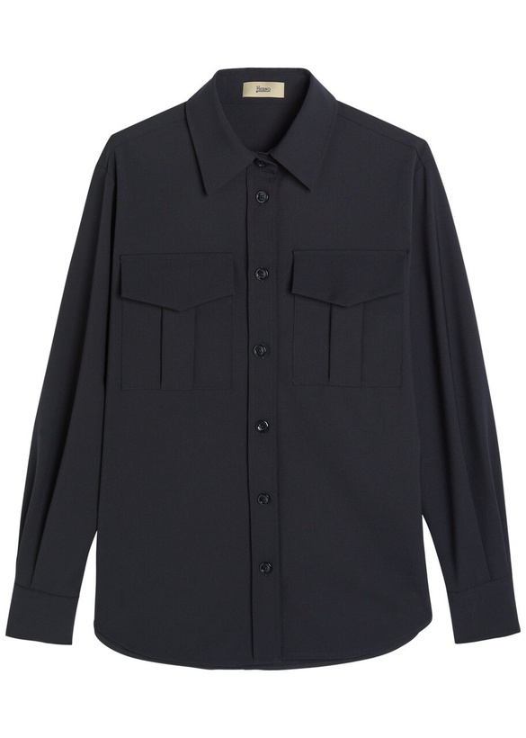 Photo: Herno Jersey Overshirt Blue