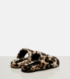 Dolce&Gabbana Leopard-print shearling slides