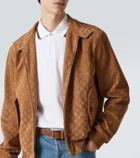 Gucci GG suede bomber jacket