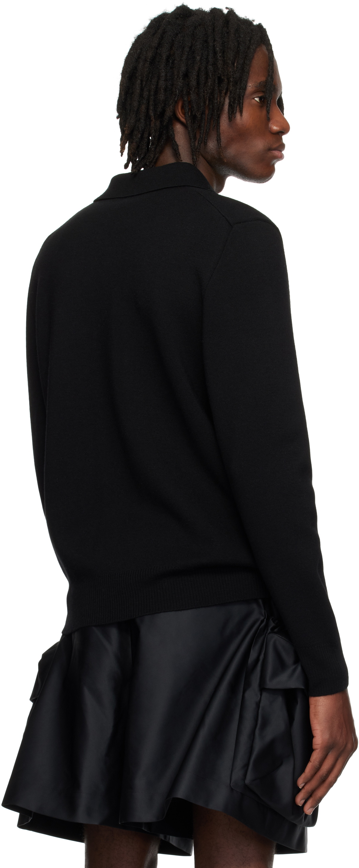 Simone Rocha Black Knit Workwear Cardigan
