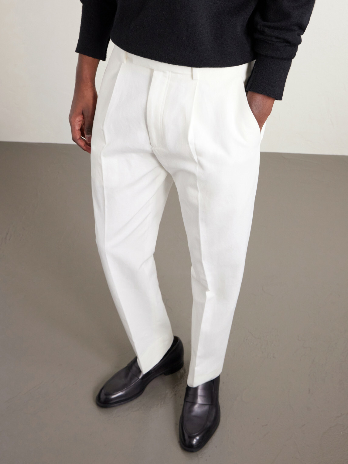 Zegna - Cotton and Linen-Blend Trousers - White
