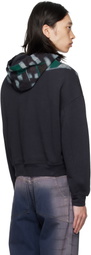 Eckhaus Latta Navy Sprayed Hoodie