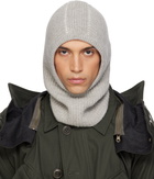 MM6 Maison Margiela Gray Ribbed Wool Balaclava