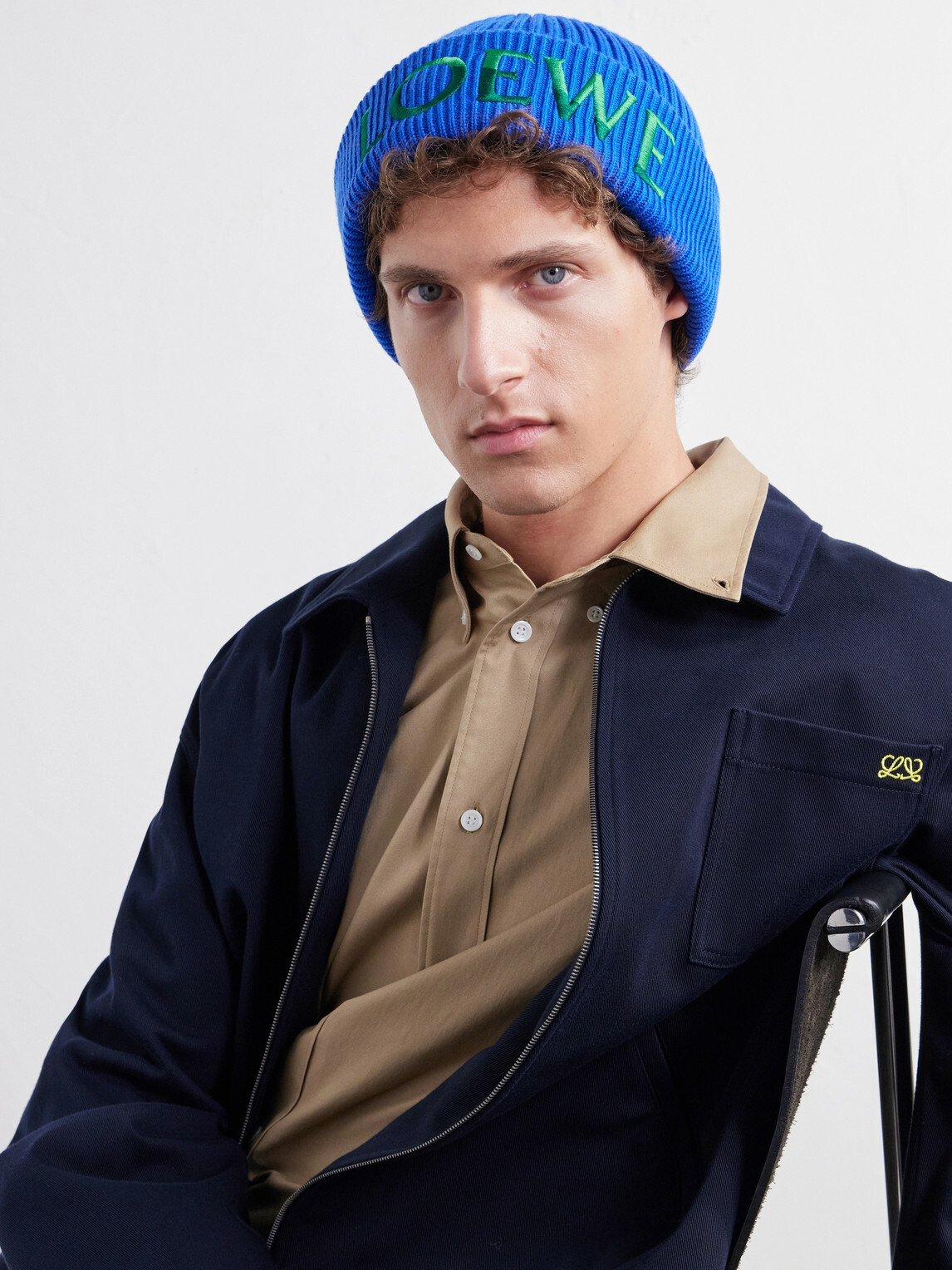 LOEWE - Logo-Embroidered Wool Beanie