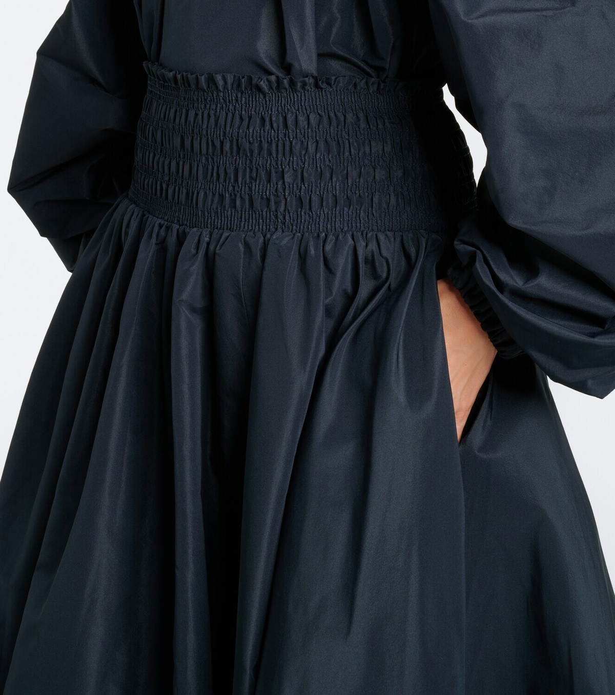 Patou Shirred midi skirt