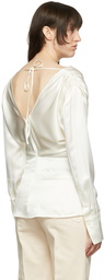 Victoria Beckham Off-White Silk Blouse