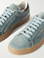 Paul Smith - Leather-Trimmed Suede Sneakers - Blue