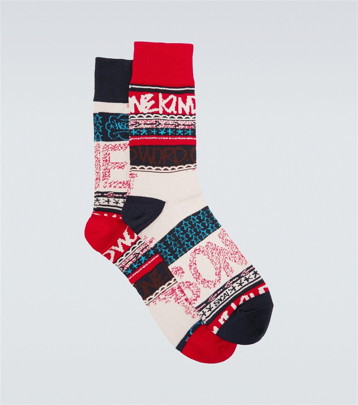 Sacai - x Eric Haze intarsia-knit socks