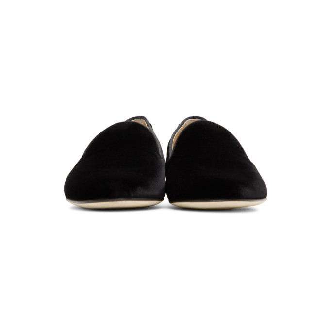 Charlotte Olympia Black Velvet Nocturnal Loafers
