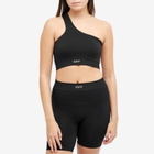 Off-White Women's Stamp Logo Sports Asymetric Bralet Top in Black