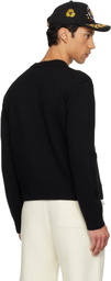 Casablanca Black Character Intarsia Crew Sweater
