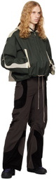 CMMAWEAR Khaki & Beige Hooded Ventilation Jacket