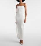 Jacquemus Plumetis polka-dot jersey slip dress