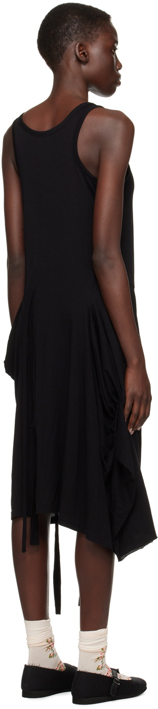 YOHJI YAMAMOTO Black Drawstring Midi Dress