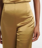 Galvan Atruvia satin wide-leg pants