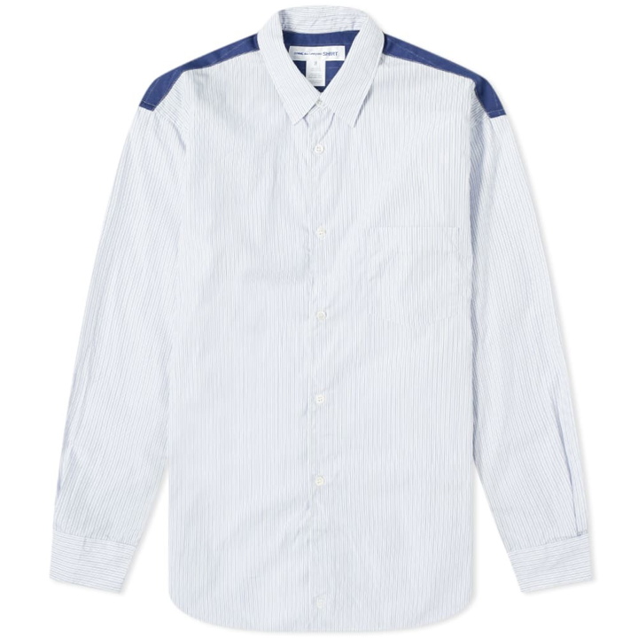 Photo: Comme des Garcons SHIRT Contrast Panel Striped Shirt