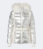 Yves Salomon Belted shearling-trimmed ski jacket