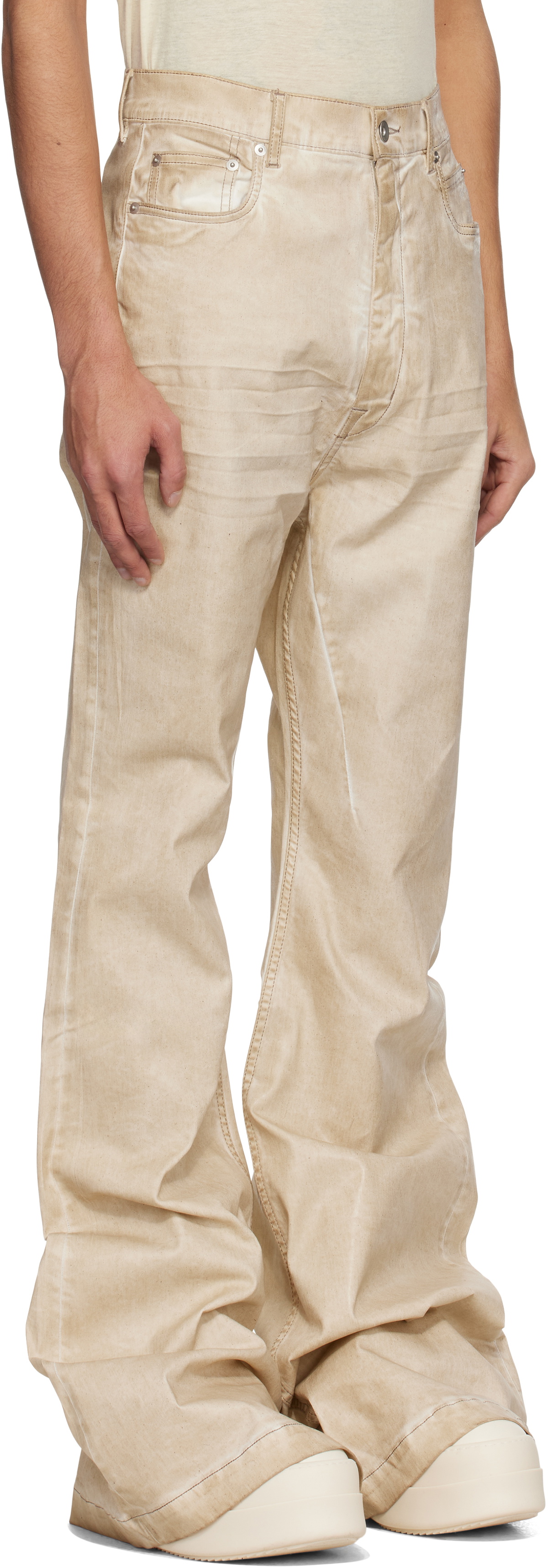 【送料&関税込】Rick Owens Hollywood Bolan Bootcut Jeans Rick Owens: Black Hollywood Bolan Bootcut Jeans | SSENSE
