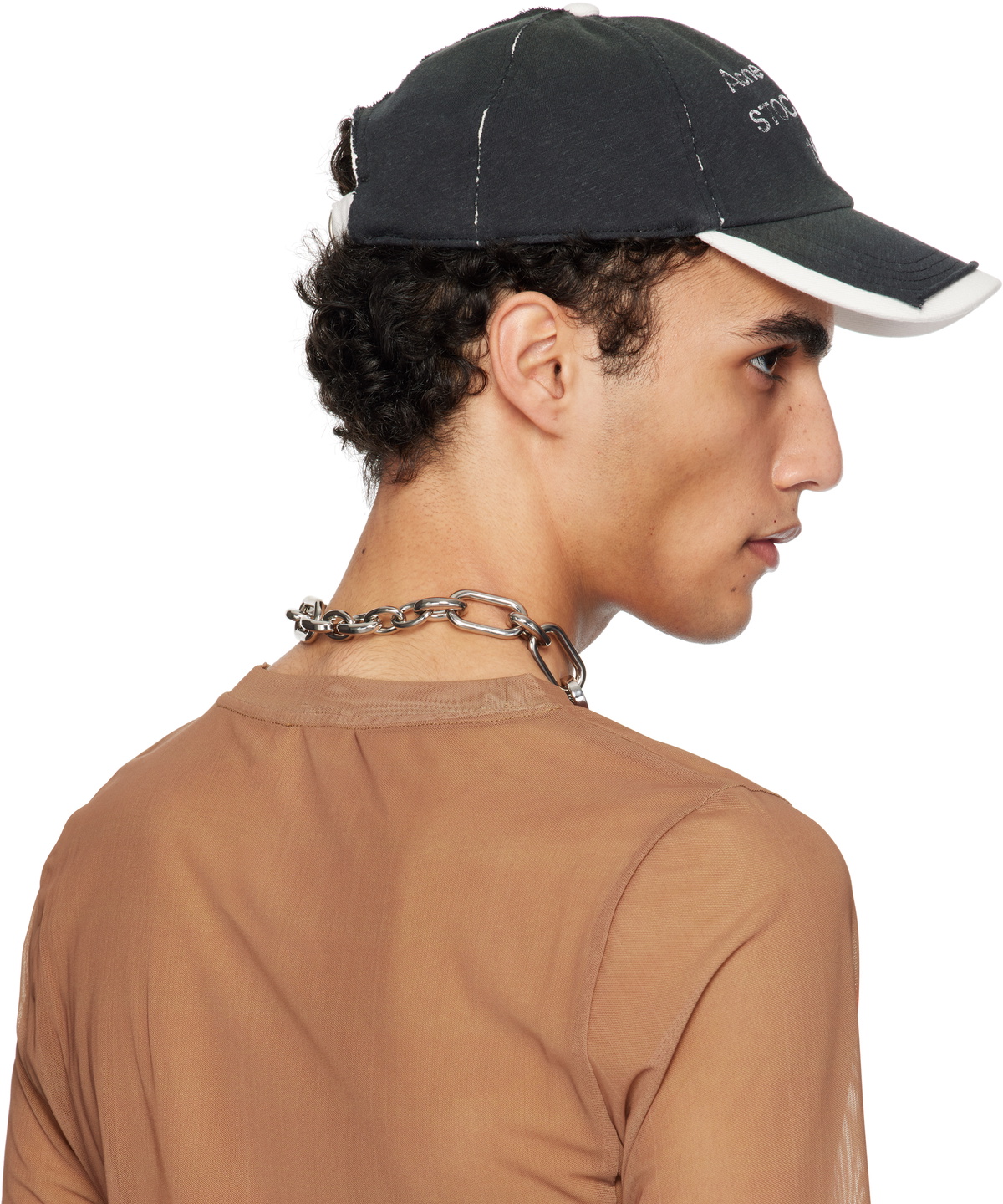 Acne Studios Black Logo Stamp Cap Acne Studios